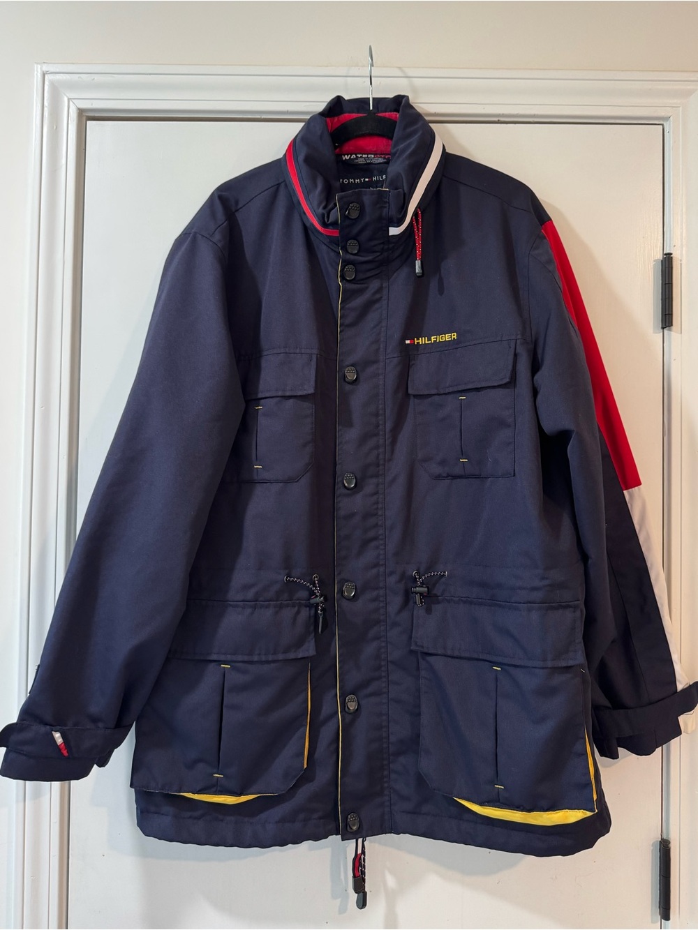 Vintage Tommy Hilfiger Navy Red Accent Waterstop and Coldstop Jacket